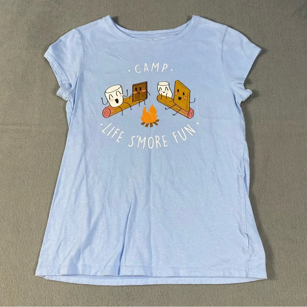 Gap Kids Blue Graphic T-Shirt, short sleeves, size XXL